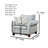 Aurora 47" W Polyester Upholstered Chair with Rolled Arms