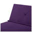 Canapé-lit futon mauve à 3 places, canapé-lit pliant simple avec structure en métal et revêtement en polyester