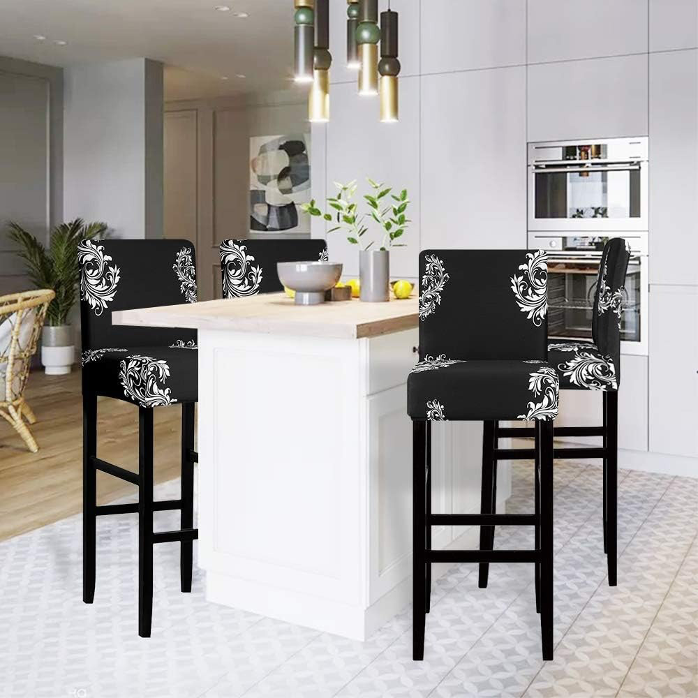 Canora Grey Jacquard Bar Chair Stool Cover Pack Stretch Chair