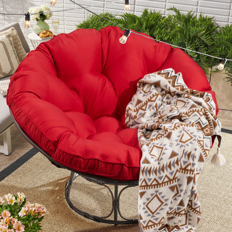 Chaise Papasan toutes saisons avec coussin Eneas, Rouge