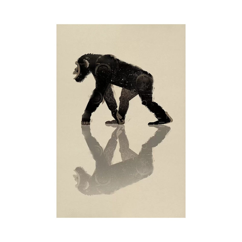 Chimp 1 Piece Wall Art on Canvas, 66.04 cm H x 45.72 cm W x 1.91 cm D, Wrapped Canvas