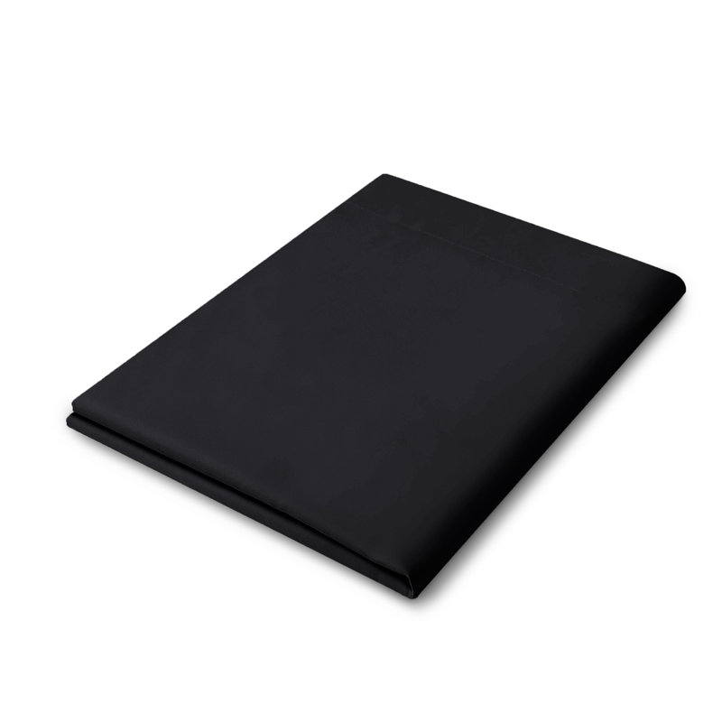 Soft Microfiber Single Flat Sheet - Basics by Wayfair™, Twin Flat Sheet, Black