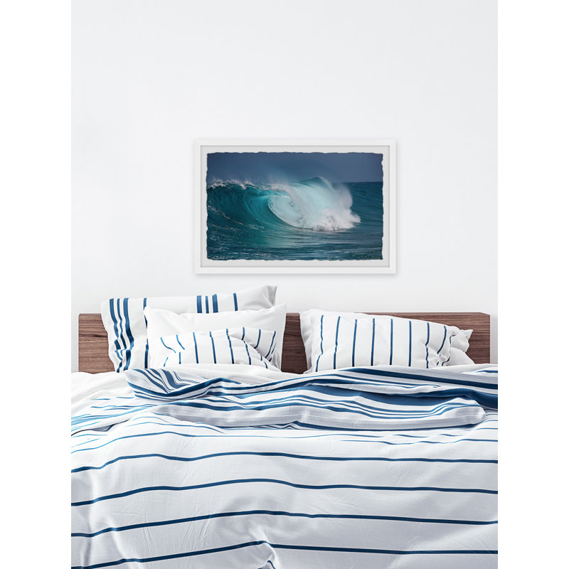 Ocean's Roar 1 Piece Single Picture Frame Painting, 61cm H x 91cm W