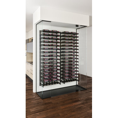 Abbie-Marie 6-Bottle Cork-Forward Industrial Wine Rack in Golden Bronze & Matte Black – 5" H x 27.75" W