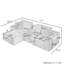 Canapé modulaire en velours côtelé 4 pièces avec repose-pieds, console de rangement et porte-gobelets Modern-126317241