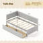Lit de jour simple avec 2 tiroirs de rangement et support pour garde-corps-1809420058