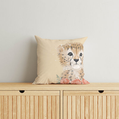 Lil Leopard Yellow Pillow