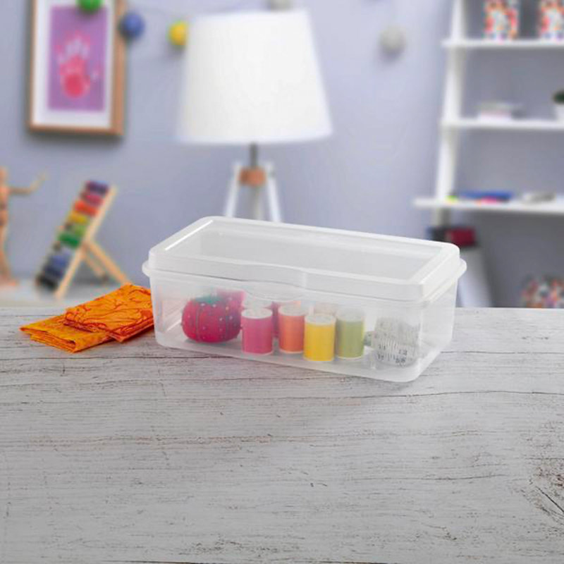 Sterilite Plastic Stacking FlipTop Latching Storage Box Container, 44.88, 12, 4.5" H x 6.5" W x 7.62" D