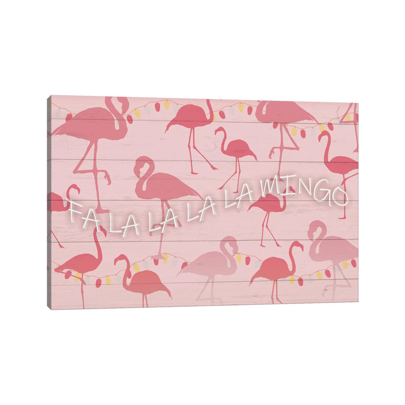 Fa La La La La Mingo 1 Piece Wrapped Canvas Wall Art, 30.48cm H x 45.72cm W