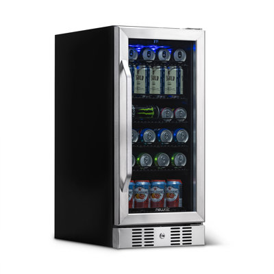 Newair 15" Built-in 96 Can Beverage Fridge in Stainless Steel with Precision Temperature Controls — FIN-0019241 | Fridge.com