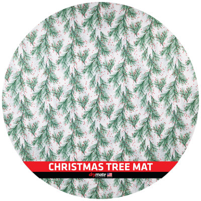 Christmas Tree Stand Protective Mat - Absorbent/Waterproof/Machine Washable