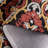 Blossom Tufted Wool/Cotton Performance Oriental Rug in Red/Charcoal-95854163