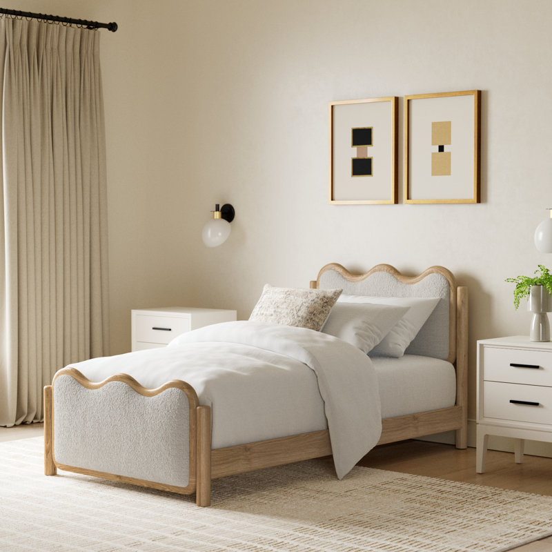 Shirleen Upholstered Platform Bed, Twin