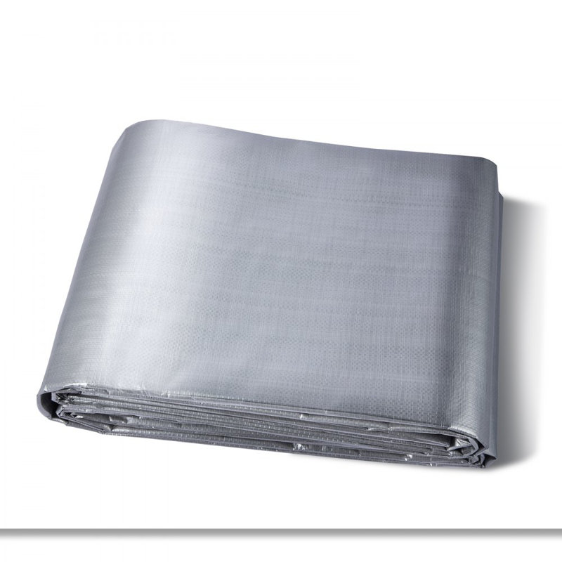 Tarp Waterproof, Plastic Poly Tarp Cover 10 Mil, Multi Purpose Tear UV, Silver, 0.2' H x 16' W x 20' D