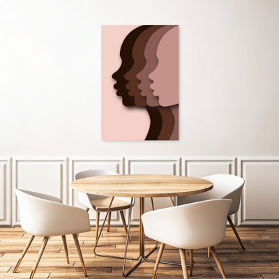 «Face of Diversity», impression murale moderne minimaliste