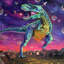 « festasaurus rex », peinture sur toile tendue-20889891