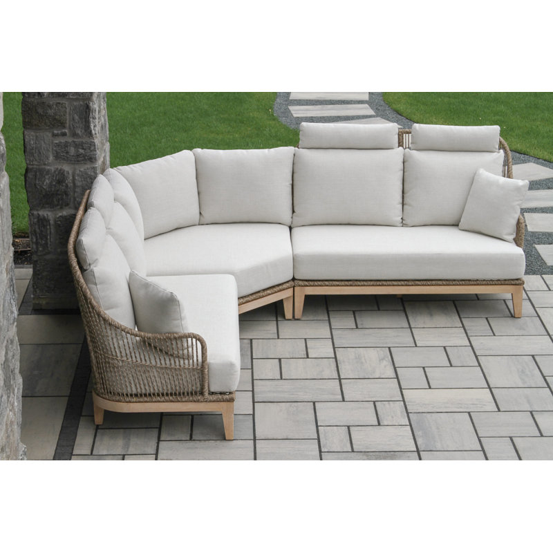 3 Pc. Cream Sectional W Olefin Fabric