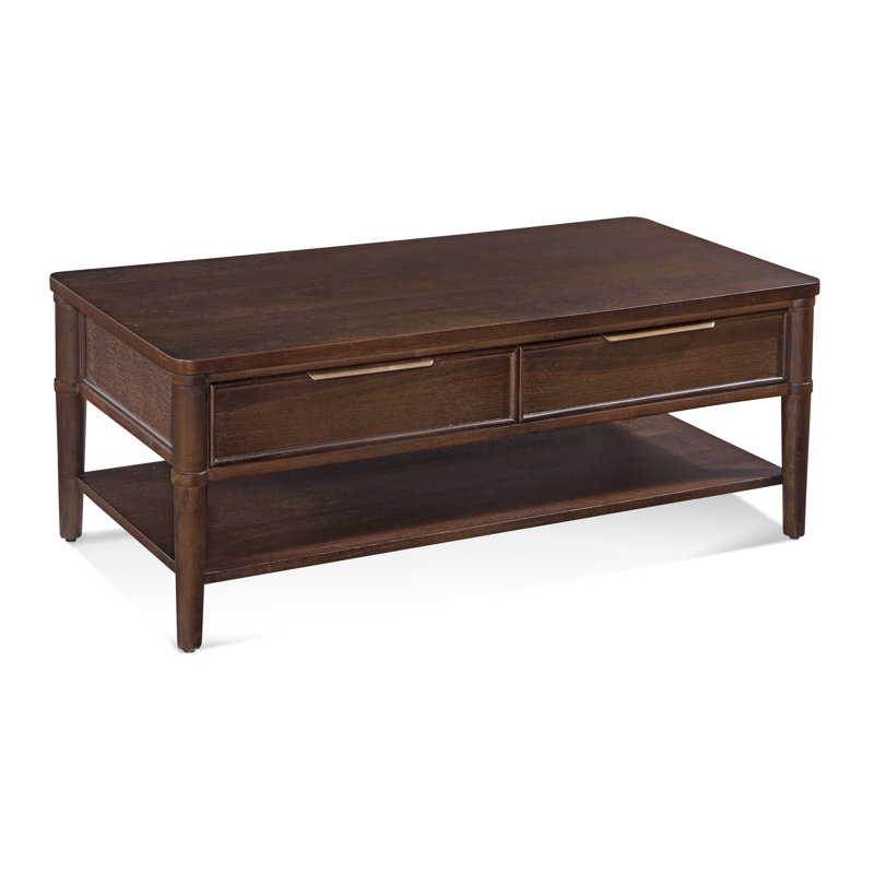 Clair Solid Wood Coffee Table, Java