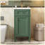 Ensemble de meuble-lavabo simple autoportant 16 po avec lavabo en céramique, meuble-lavabo de style français avec porte à fermeture en douceur, tablette réglable et pieds solides