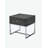 Grey oak and chrome surface edge table