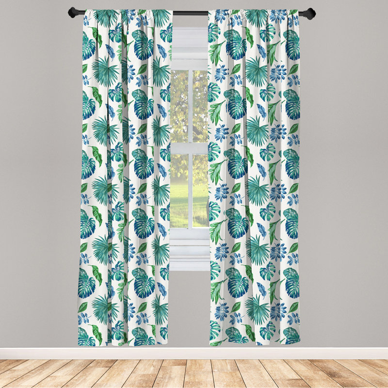 Semi-Sheer Rod Pocket Curtain Panels, 28" x 63"