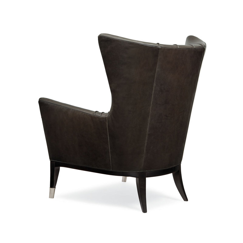 Caracole Upholstery Leather Wingback Chair