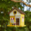 Maison d'oiseaux de jardin en bois massif 9,5 "H