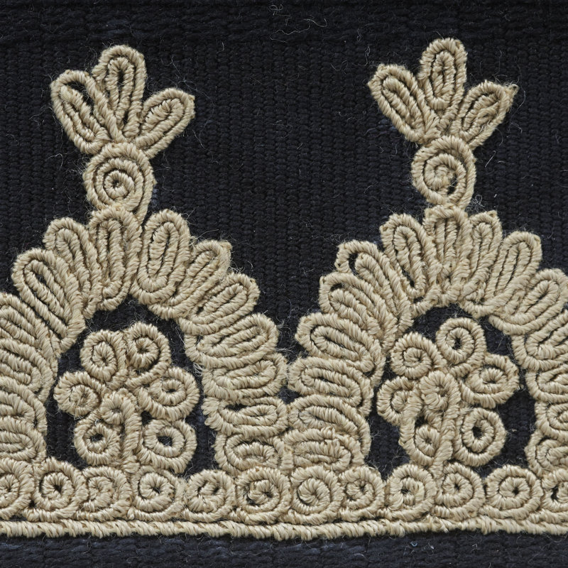 Ruban brodé Noelia, Onyx