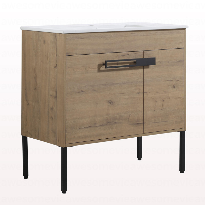 Meuble-lavabo de 36 pouces, meuble-lavabo autoportant ou flottant optionnel 36 * 18-00336IMO-1 (emballage KD)