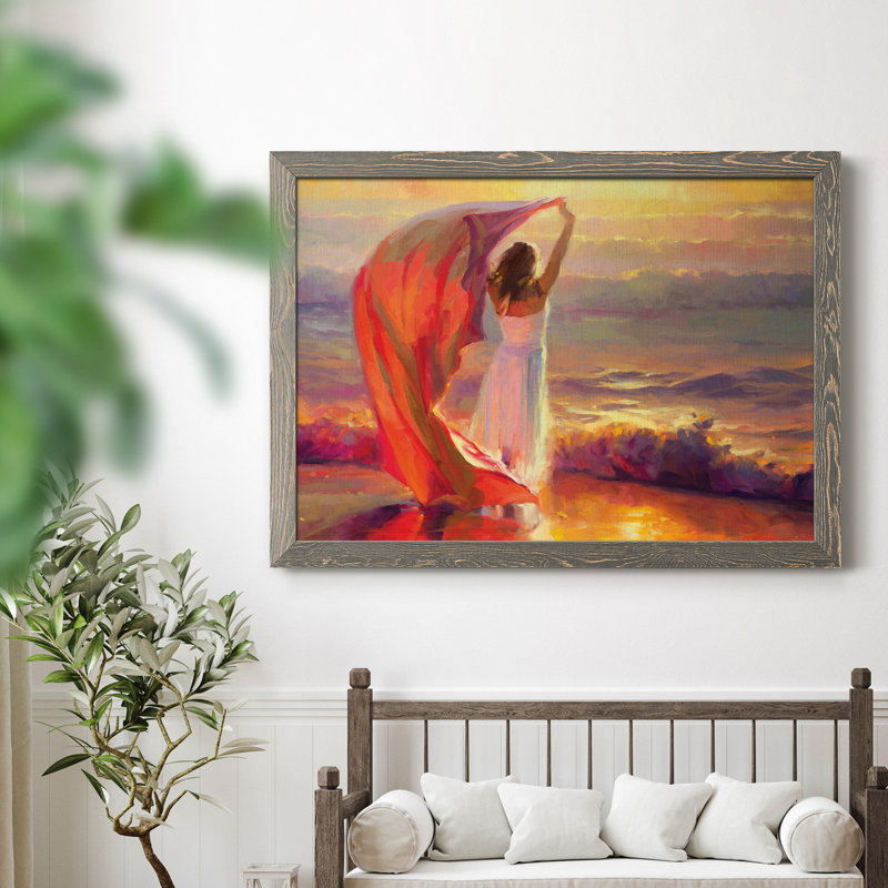 Brise océanique - peinture sur toile encadrée, H 37,5 po x l 27,5 po x P 1,5 po, Gris