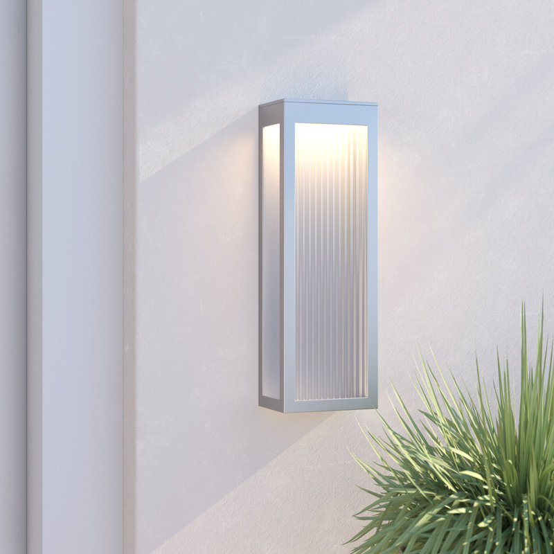 LED Wall Light, Silver, 18" H x 6" W x 4" L