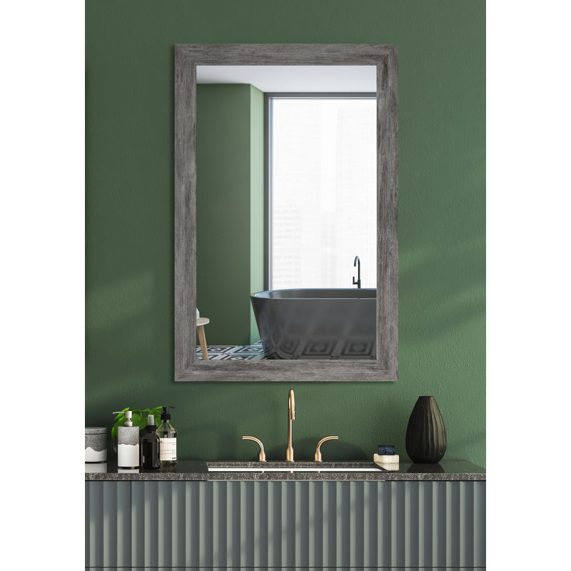 Engineered Wood Flat Wall Mirror, 33" x 30"