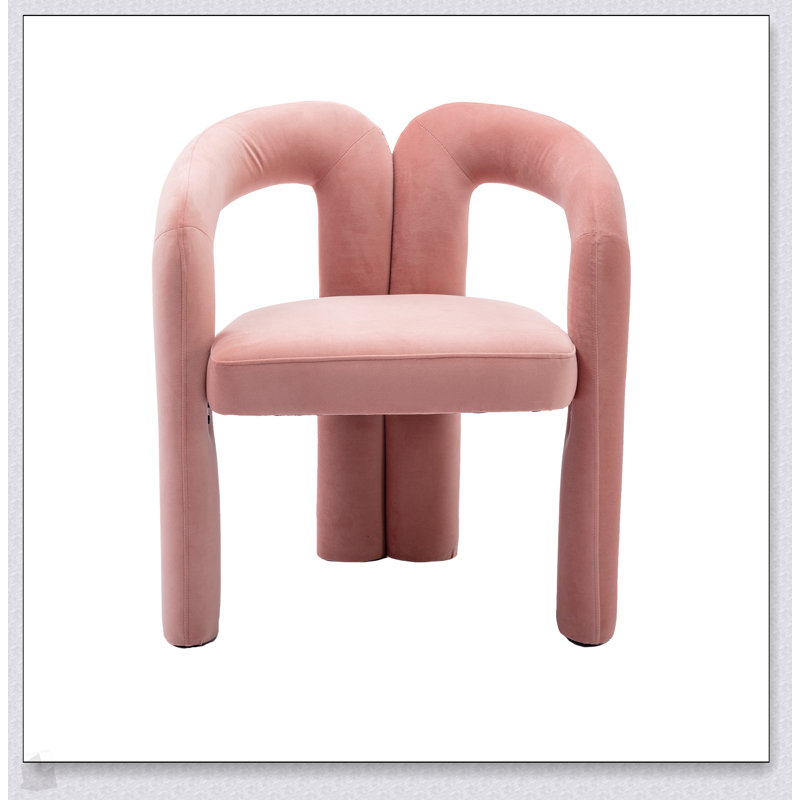 Chaise d'appoint rembourrée en tissu de conception contemporaine avec dossier ergonomique pour plus de confort et de style