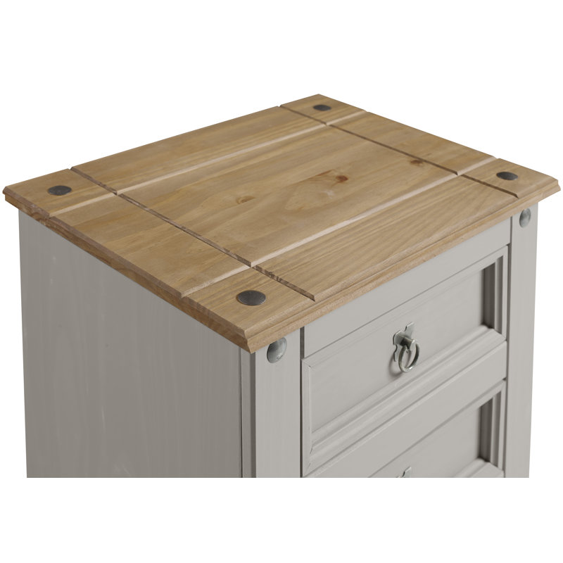 Palmea 53cm W Bedside Table, Grey