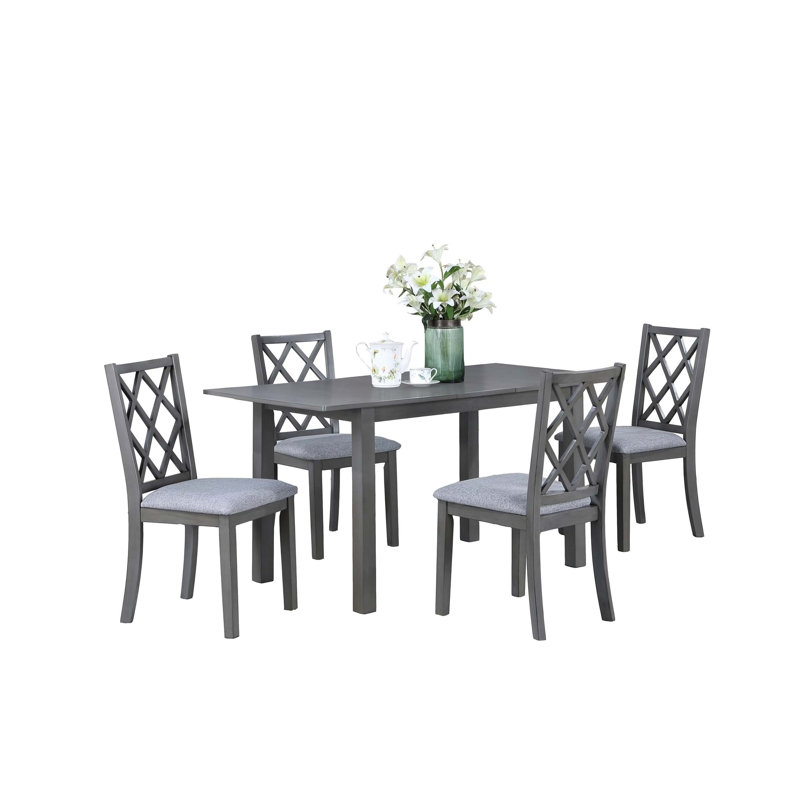 Delacroy 4 - Person Solid Wood Solid Wood Top Four Leg Dining Set