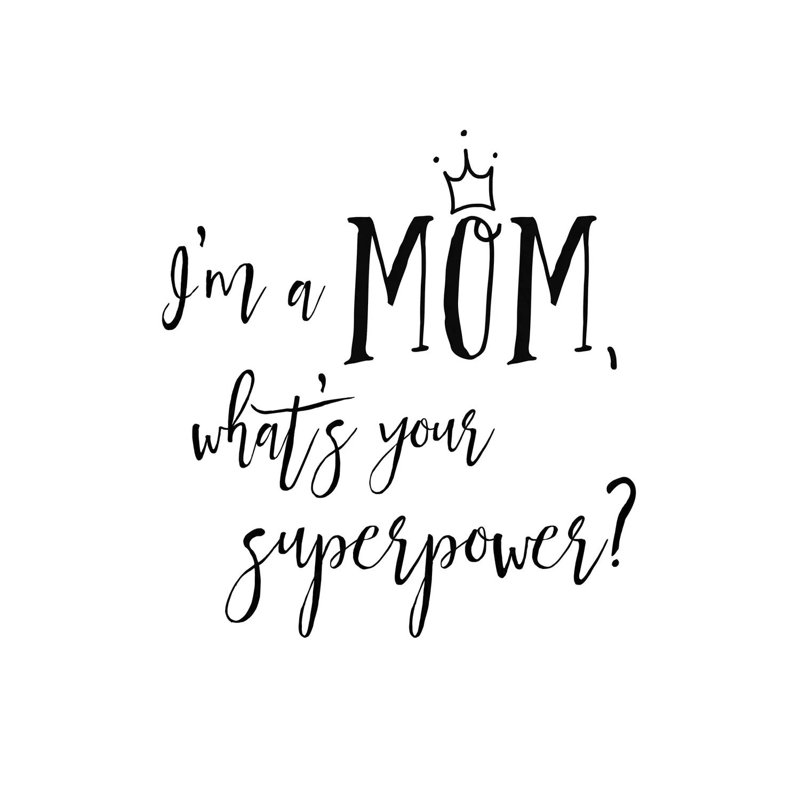 «Mom Inspiration II» par Wild Apple Portfolio - Art textuel sur toile tendue, H 12 po x l 12 po x P 0,75 po