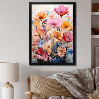 Clodean Seasonal Flowers Représentation multicolore - impression
