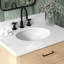 Meuble-lavabo simple en bois massif 30 po avec plateau en quartz Carrara de 1,5 po Tidworth-732664374-718797189