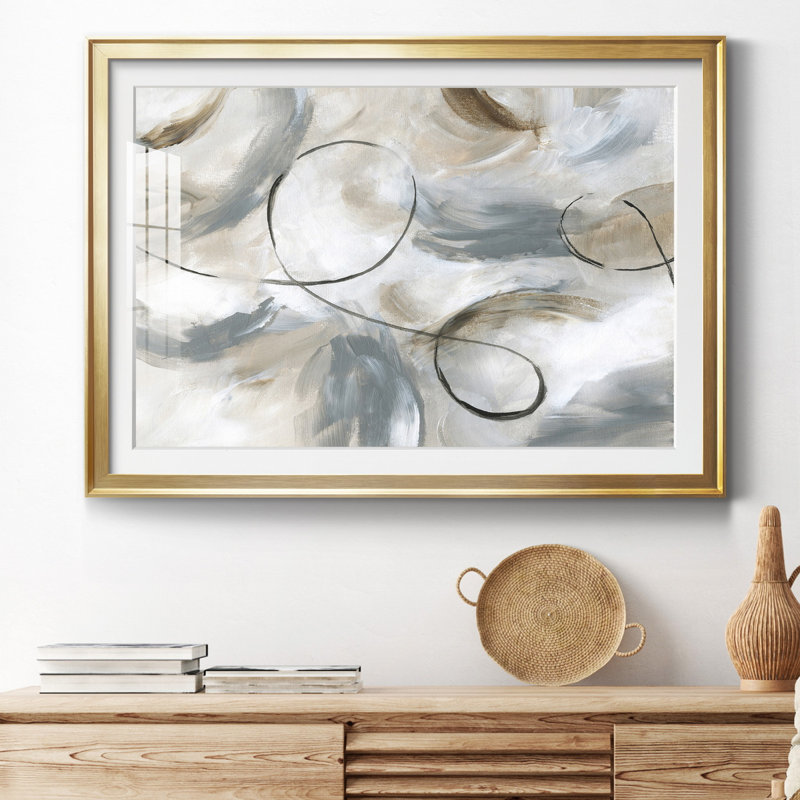 Staccato - peinture encadrée, Cadre doré, H 26,5 po x l 36,5 po x P 1,5 po
