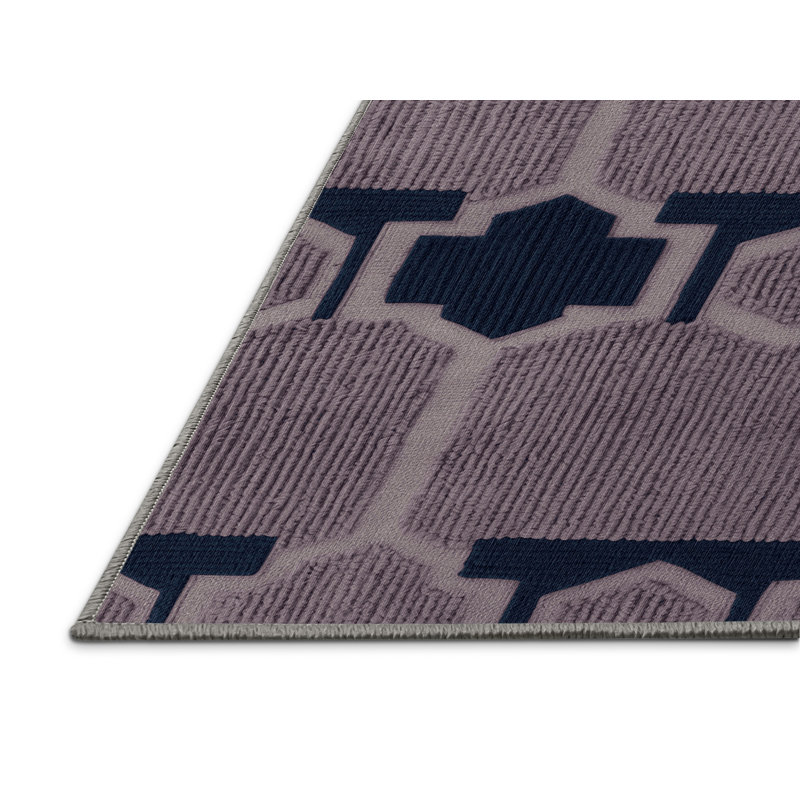 Machine Washable Trellis Gray Area Rug