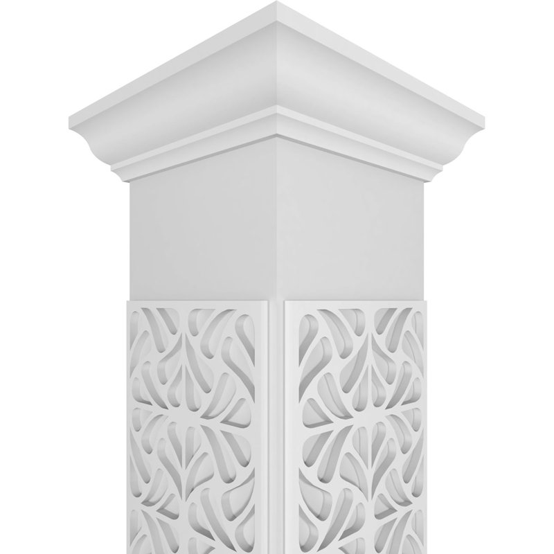 Colonne à motif cachemire carré non capitonné Craftsman Classic, H 120 po x l 11,625 po x P 11,625 po