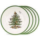 Christmas Tree Fine Earthware Salad Plate