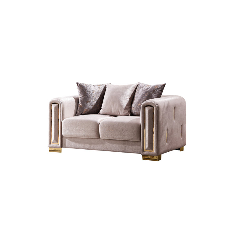 Causeuse de style moderne beige, Beige