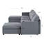 Grand canapé modulaire moderne, canapé modulaire en U avec fonction de rangement, canapé-lit de 123 po avec repose-pieds, méridienne modulaire à 6 places pour salon, chenille