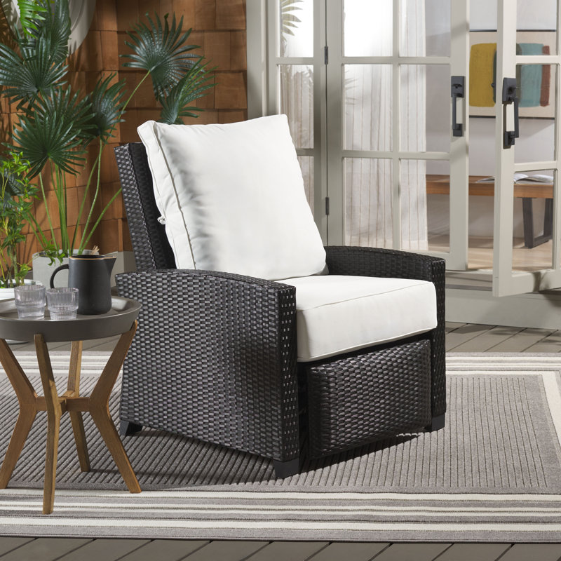 Fauteuil inclinable Landon, Blanc, Noir