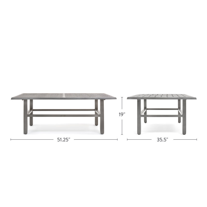Merge Tables Outdoor Coffee Table, Weathered Teak