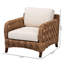 Chaise avec accoudoirs en bois d'acajou et bois d'ameublement Benjamin