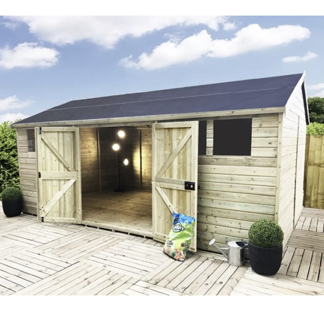 Willam 13 ft. W x 13 ft. D Solid Wood Garden Shed