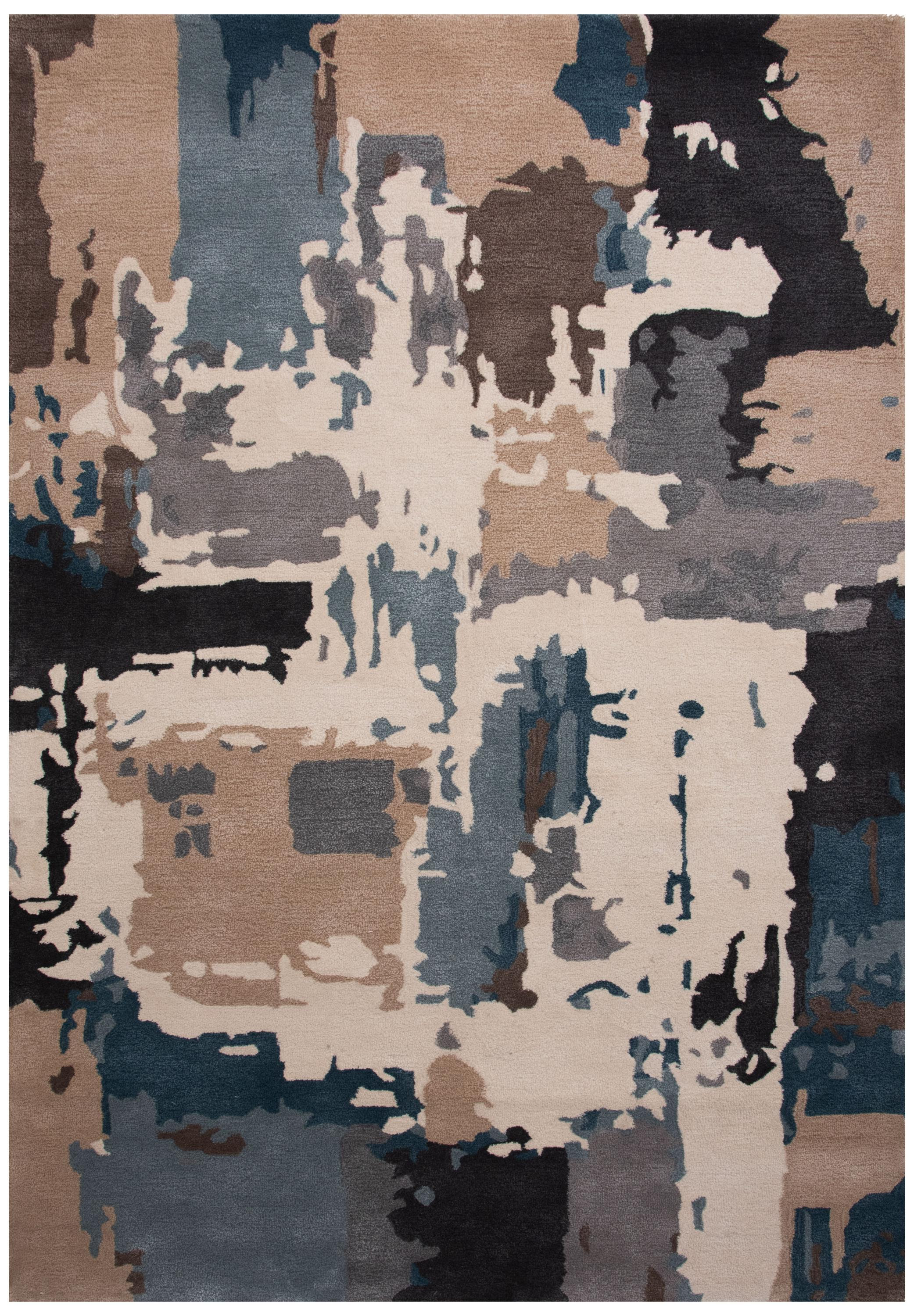 Orren Ellis Wool Area Rug with Tencel | Wayfair