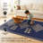 Larane Faux Jute Kilim Kiki Navy Blue Rectangle 5' X 7' Washable Area Rug